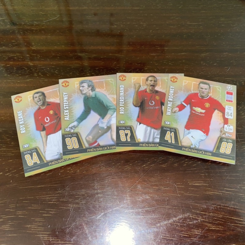 Trọn bộ 24 thẻ cầu thủ bóng đá Câu lạc bộ Manchester United mùa 2021-2022 kích thước thẻ Poca.