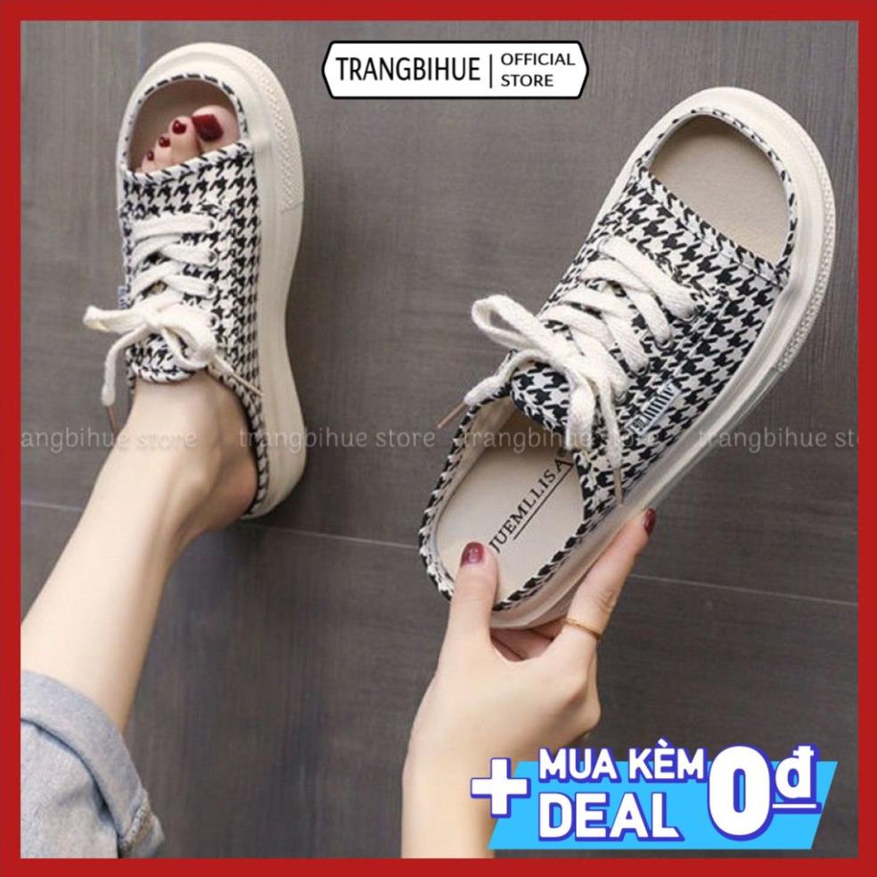 Dép Sục nữ  Hở Mũi CHIBAMY đế bánh mì cao 3 phân,Sục thể thao đế bánh mì  thắt dây vải mịn kiểu dáng hot nhất 2022