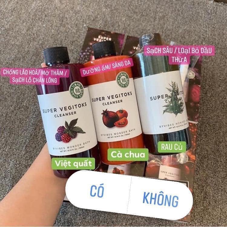 Sữa rửa mặt thải độc rau củ Super Vegitoks Cleanser