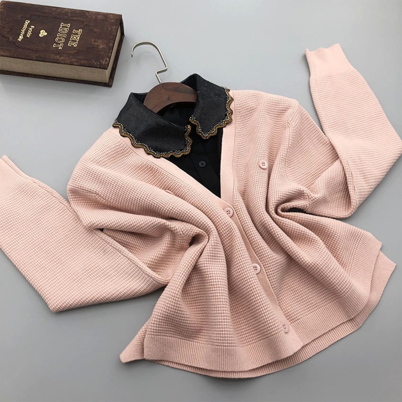 Cổ Áo Rời Rời Cổ Bẻ Màu Trơn Thời Trang Cho Nữ