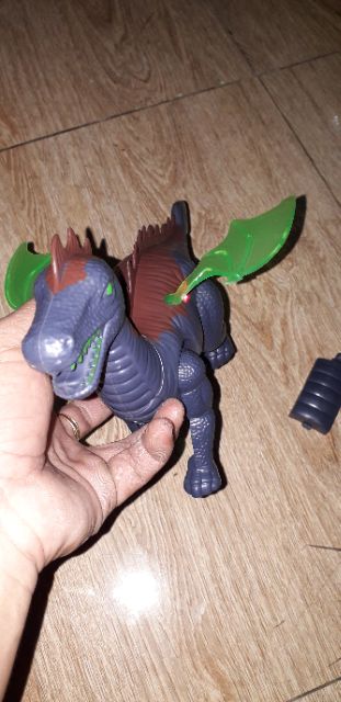 Chú khủng long chạy pin có nhạc và đèn led rất đẹp tặng kèm pin