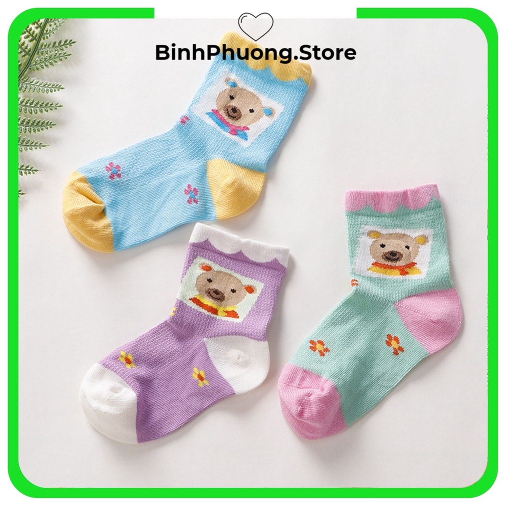 Tất Trẻ Em, Tất Cao Cổ Cotton Nhập Khẩu Cho Bé Trai Gái Sơ Sinh 0 12 Tháng 1 2 3 4 5 6 7 8 Binhphuong.store