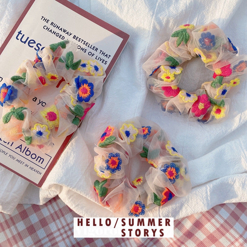 Băng Đô Ren Thêu Hình Hoa Hướng Dương Lớn Xinh Xắn Cho Nữ