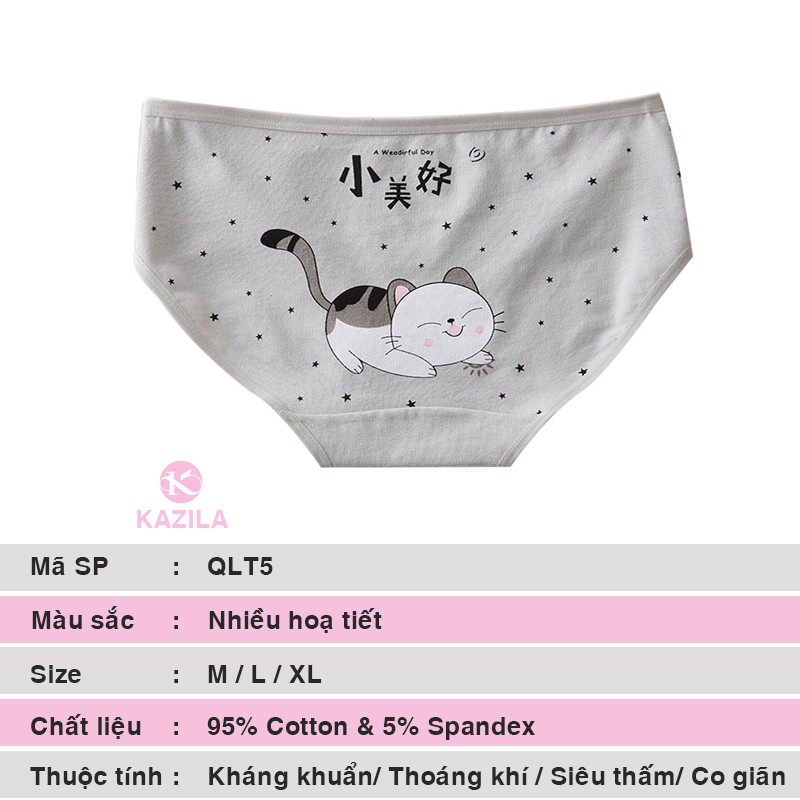 [Mã WASTDEP giảm 5K đơn bất kì] Quần lót Teen nữ dễ thương hình động vật, Quần lót nữ cotton kháng khuẩn Kazila QLT5 | BigBuy360 - bigbuy360.vn