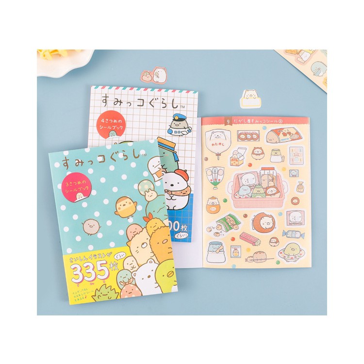 Cuốn 335 miếng sticker mẫu gia đình sumikko