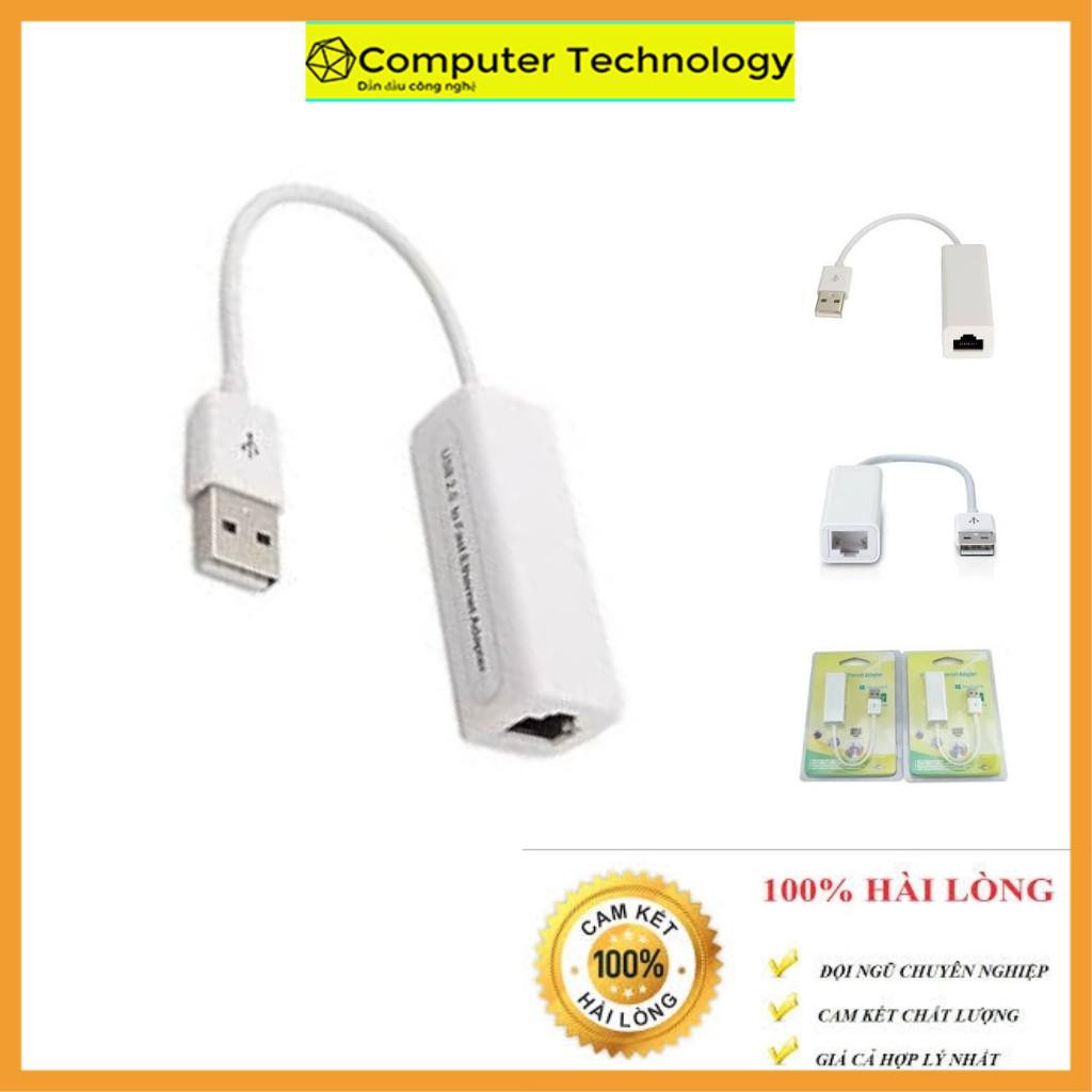 Cáp chuyển đổi, dây Cáp chuyển Usb ra lan, từ cổng usb ra cổng mạng. Tốc độ cao Bảo hành 6 tháng