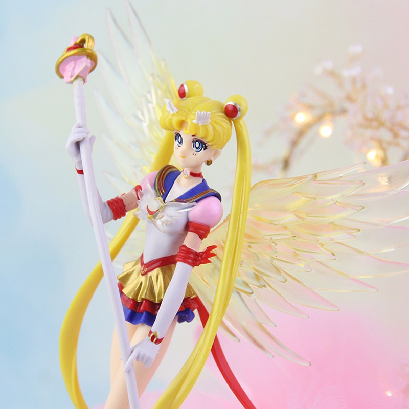 Đồ trang trí Nhân Vật Thủy Thủ Mặt Trăng Bằng PVC Trang Trí Bánh Kem