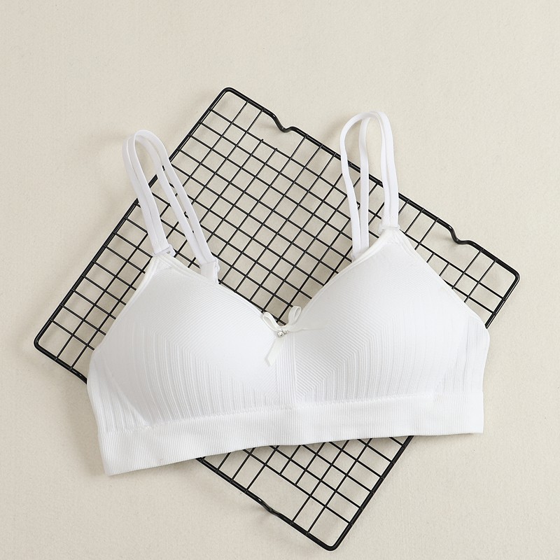 Áo lót nữ không gọng đệm mỏng êm mềm, Áo bralette học sinh cài sau dây quai mảnh tháo được_AL62 | BigBuy360 - bigbuy360.vn