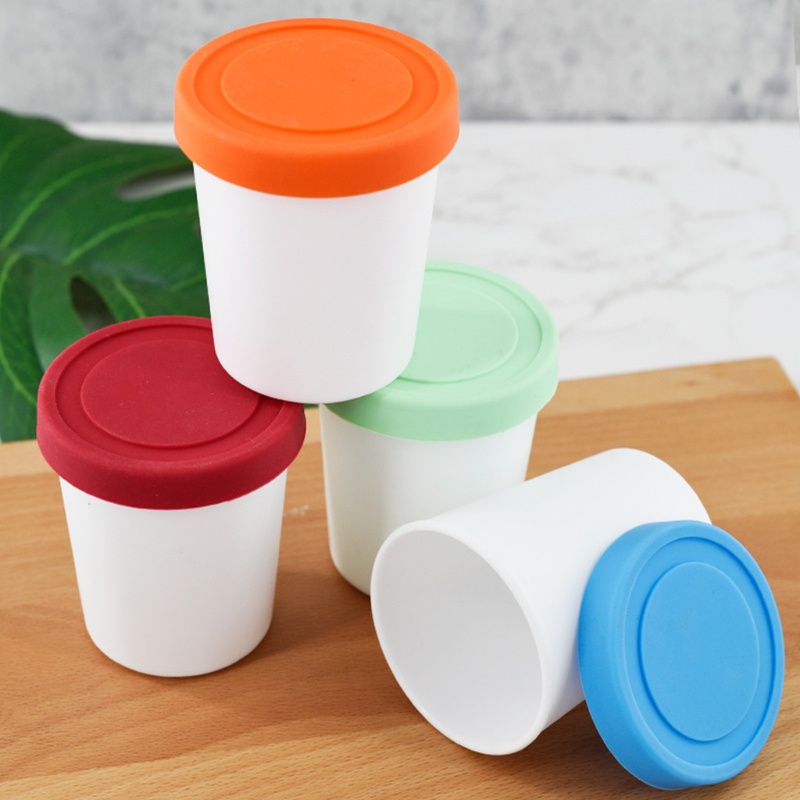 Hộp Đựng Kem Làm Lạnh Bằng Silicone Với Nắp Đậy Hoàn Hảo Và Thoải Mái