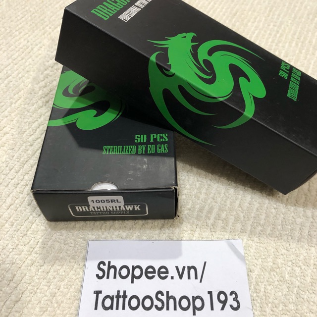 Kim xăm cao cấp 5RL tráng bạc Dragon(50 kim,không ngòi dẫn )