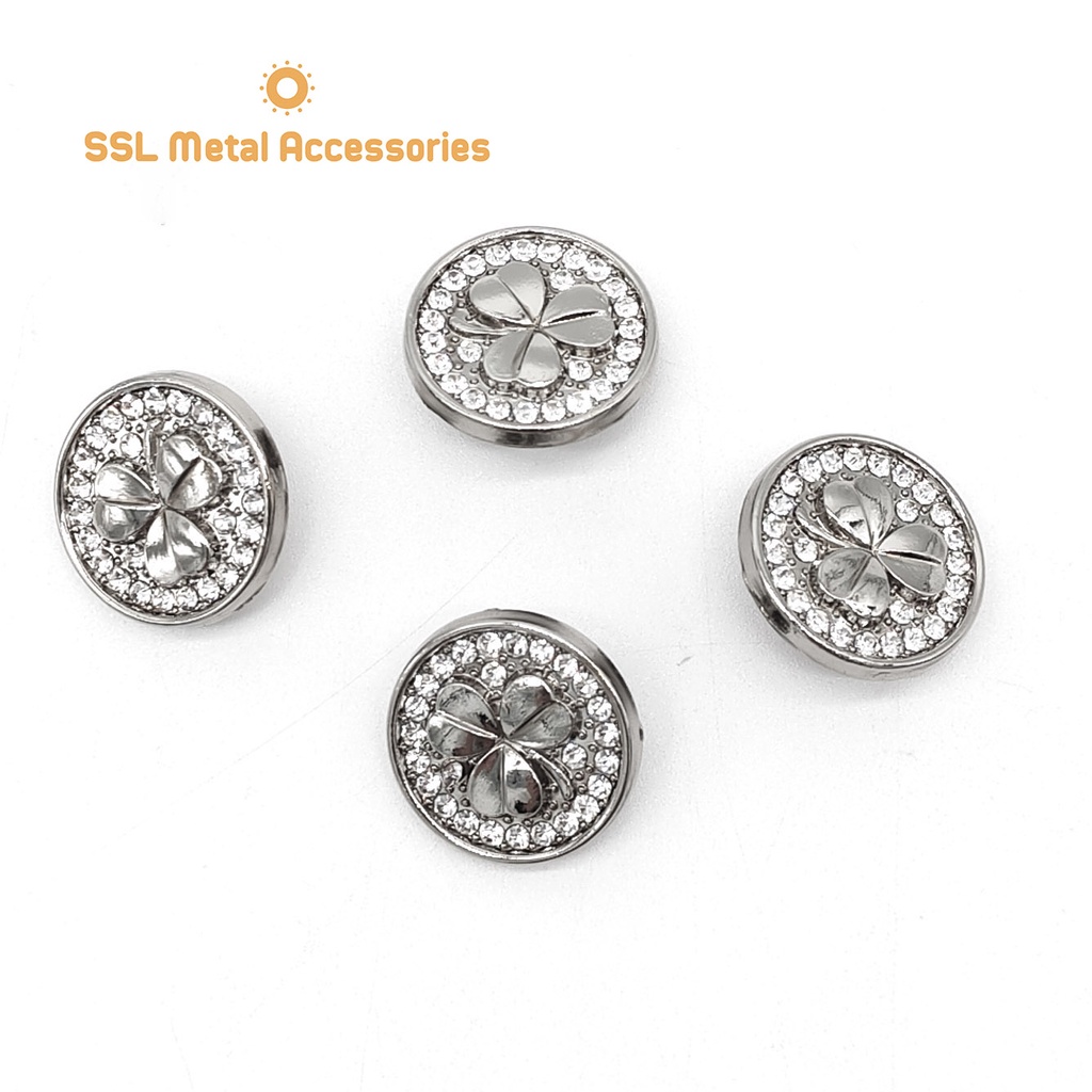Set 10 Cúc áo nút áo kim loại thời trang dành cho váy đầm, áo sang trọng Alloy Button 225115, #ssl_accessories