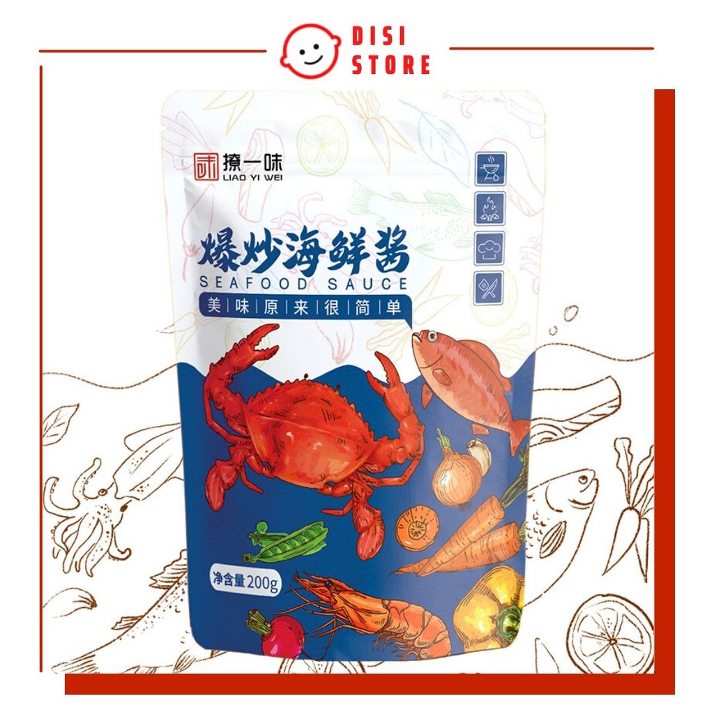 [200g] Sốt Gia Vị Hải Sản Liao Yi Wei Chiên Xào Làm Sẵn - DISI