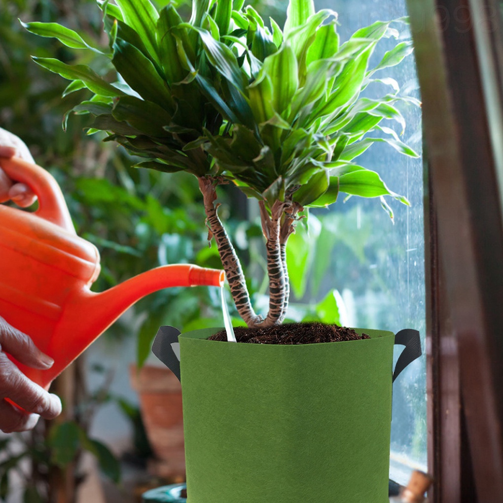 Túi trồng cây bằng vải không dệt dày dặn có tay cầm tiện lợi chuyên dùng cho sân vườn