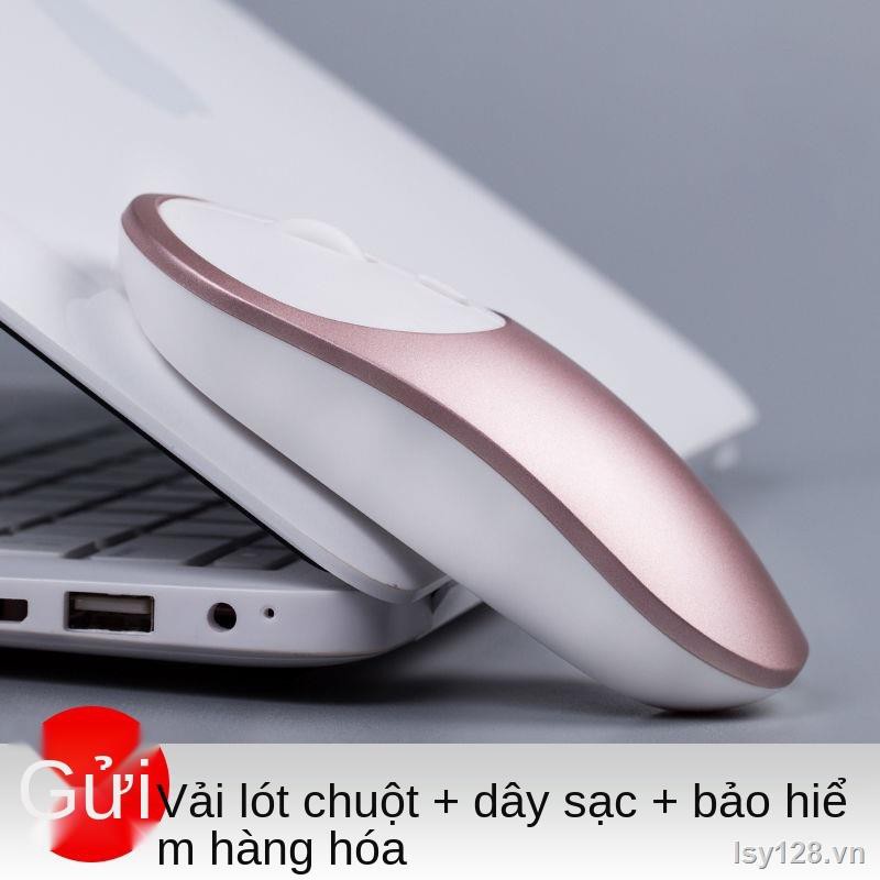 ✧▪✎LIBRIZA chuột Bluetooth không dây có thể được sạc -Kiểu hợp kim nhôm cô gái im lặng dễ thương quả táo phổ quát và máy tính khác