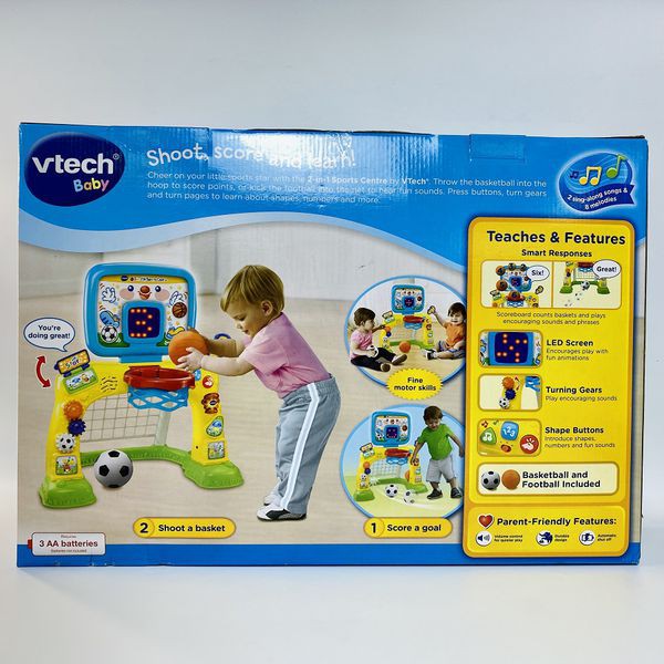 Đồ Chơi Trẻ Em Vtech - 80-156303 2-in-1 Sports Centre - Bộ Bóng Đá, Bóng Rổ