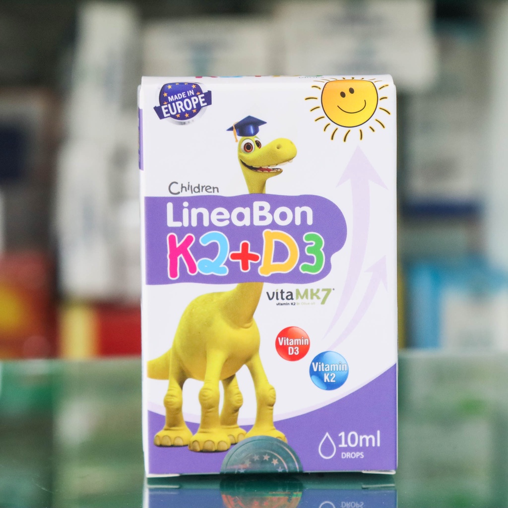 {Nhận quà} LineaBon K2+D3 - Hỗ trợ giúp hấp thu Canxi, giảm vặn mình, quấy khóc đêm ở trẻ nhỏ (10ml)