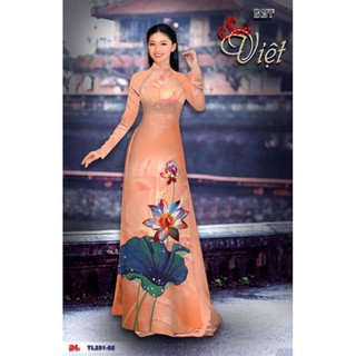 🌼Vải áo dài lụa 3D hoa chân đồng phục (đặt trước 4 ngày)🌸
