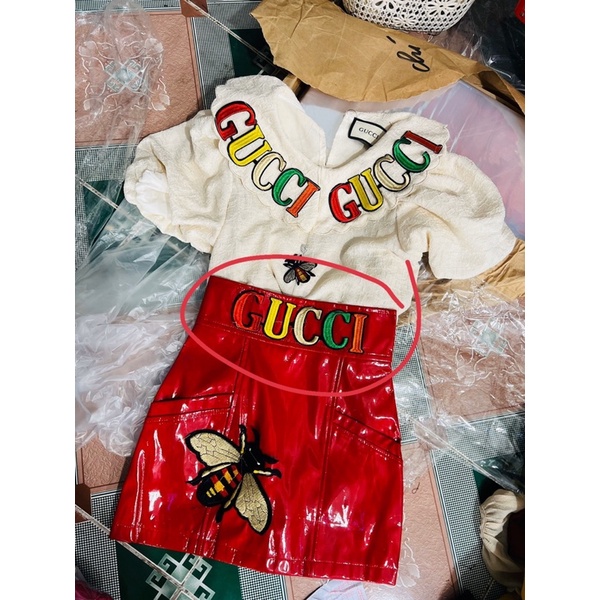 Logo thêu chữ GUCCI nhiều màu 25cm x 8cm  bản to siêu đẹp