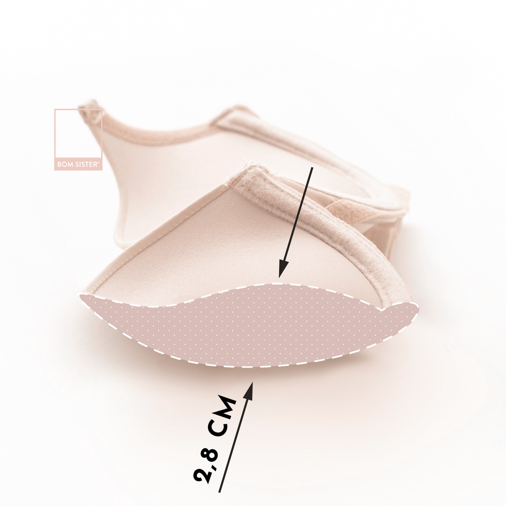 Áo lót mút vừa có gọng thun lạnh màu trơn nâng ngực tự nhiên BOM SISTER MU1005