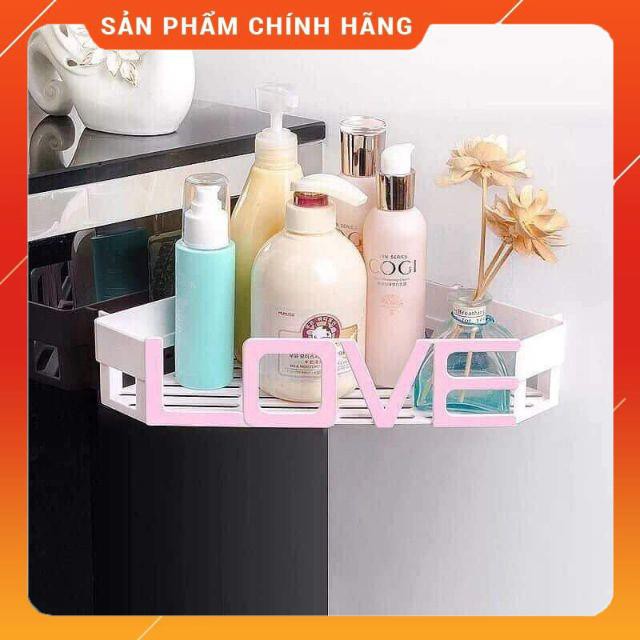 [HÀNG SIÊU TỐT] Kệ góc nhựa để đồ dính tường LOVE