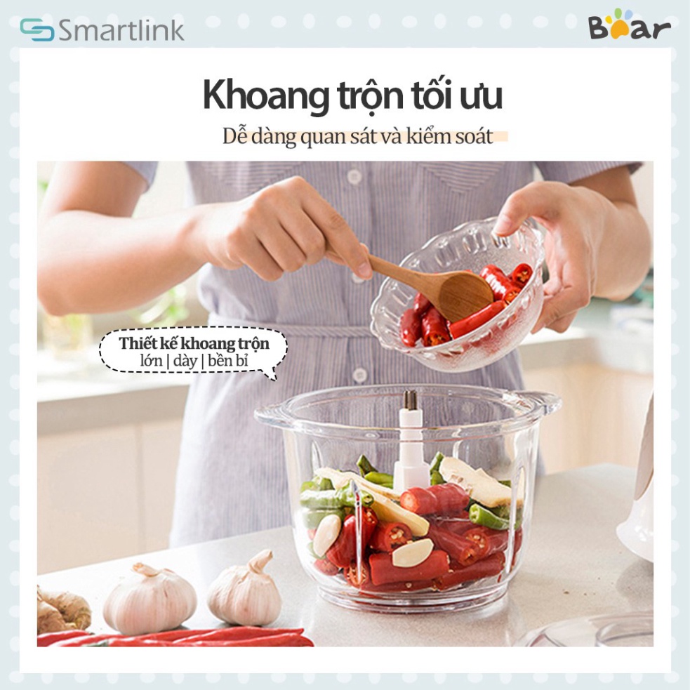 Máy Xay Thực Phẩm Đa Năng 2L Bear QSJ-B03Y7 - Hàng Chính Hãng - Bảo Hành 18 tháng