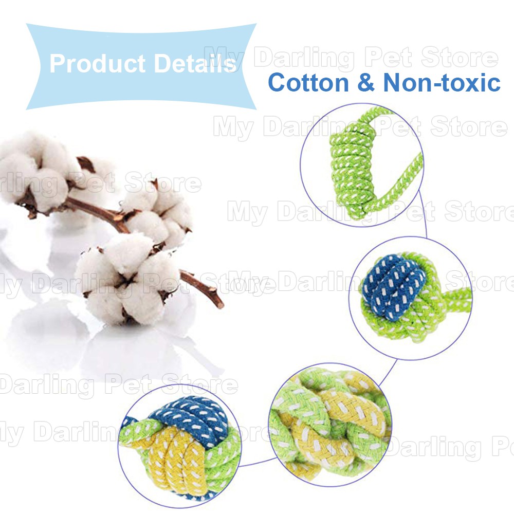 Đồ chơi nhai gặm bằng dây thừng cotton cho cún cưng chơi ngoài trời làm sạch răng TY0076
