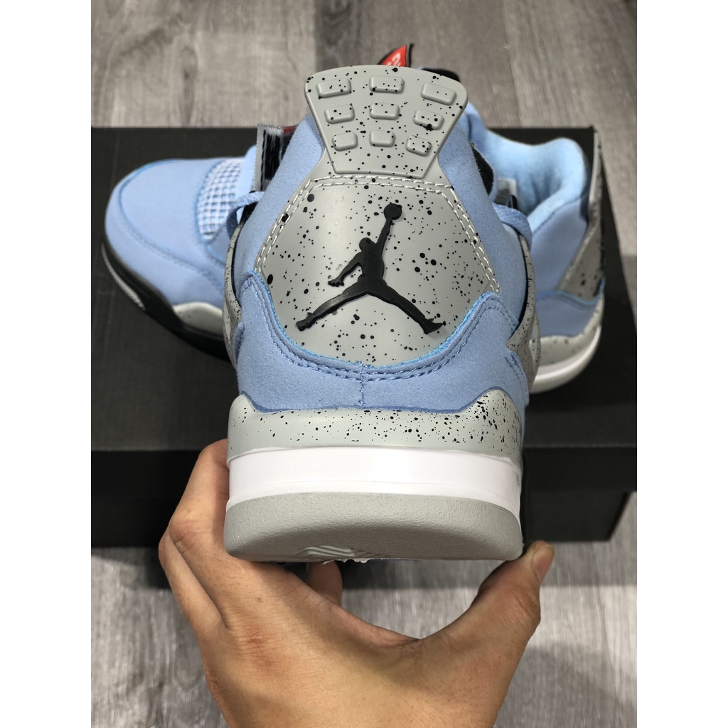 Giày Thể Thao , Sneaker Jordan 4 University Blue