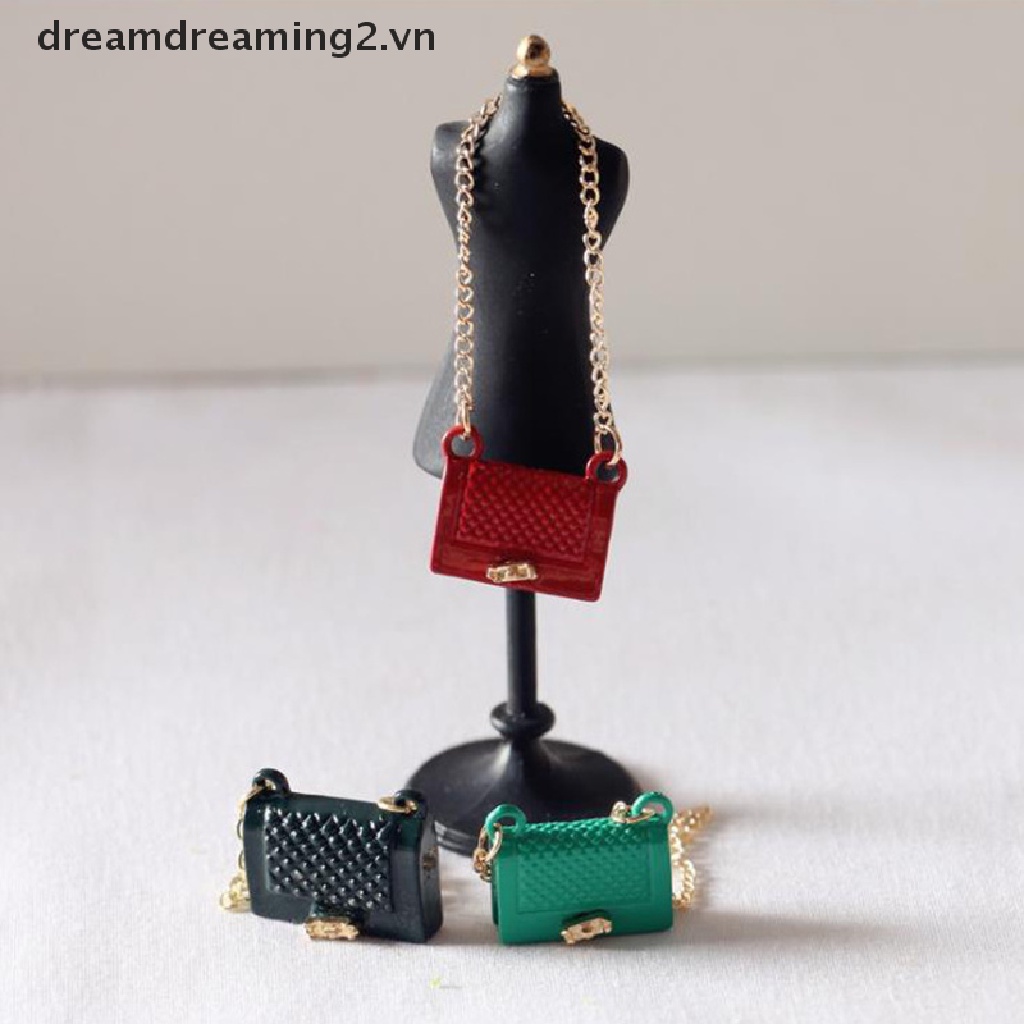Mô Hình Túi Xách mini Bằng Kim Loại Trang Trí Nhà Búp Bê