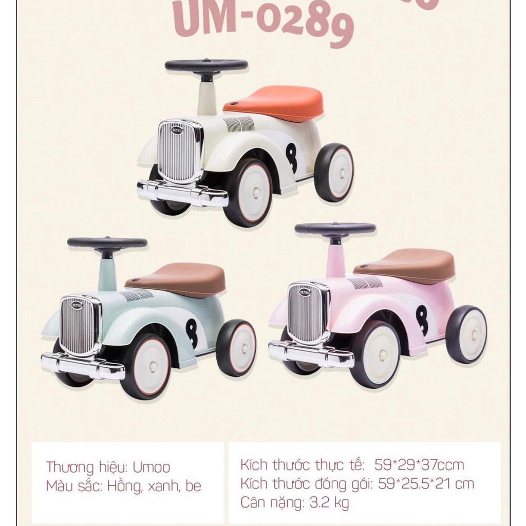 Xe Chòi Chân Ô Tô UMOO UM-0289 Cho Bé Cao Cấp Chính Hãng | Minizon Kids