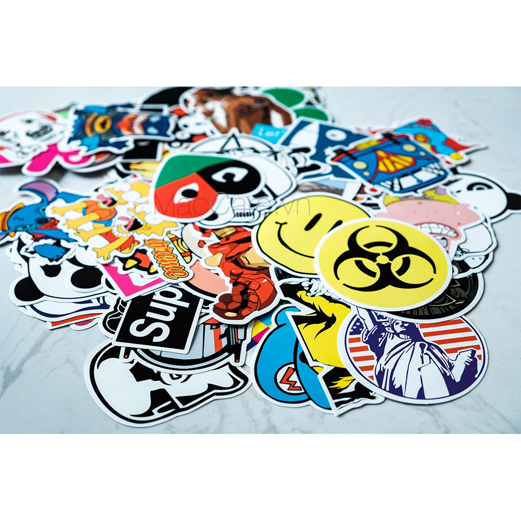 Bộ sticker, nhãn dán sành điệu trang trí cho MacBook/ laptop, vali