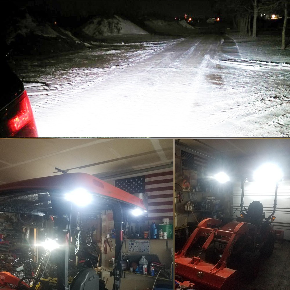UNI-SHINE Đèn LED công suất 9D 3 inch 80W Đèn pha công suất cao Đèn pha DRL cho xe tải 4x4 ATV UTV Xe đầu kéo Xe máy 12V 24V