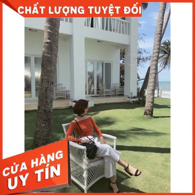 Áo bẹt vai tay dài chất thun xịn(Hình thật khách yên tâm mua nhé)