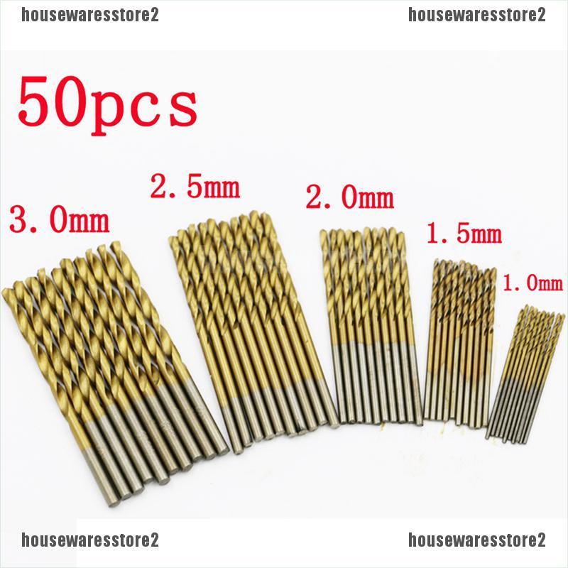 Set 50 Mũi Khoan Thép Gió Hss Chất Lượng Cao