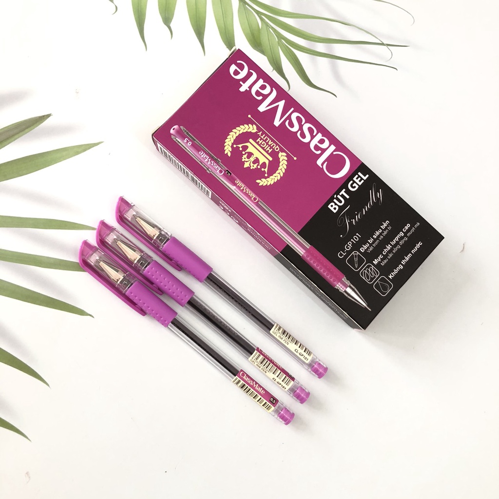 Bút gel mực nước 0.5mm Classmate -viết trơn đều, nhanh khô, lâu hết mực -ngòi chất lượng cao GP101 - Quế Anh