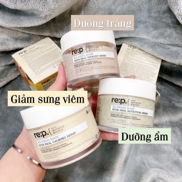 Mặt Nạ Đất Sét Giảm Mụn, Dưỡng Trắng Và Phục Hồi Da RE:P Bio Fresh Mask 130g _ RE:P Chính Hãng