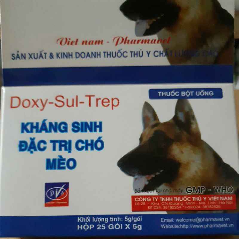 Gói bột chó mèo Doxy-Sul-Trep 5g