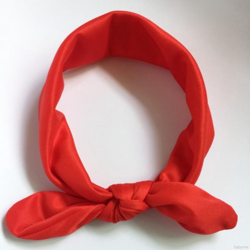 Băng đô nơ màu trơn dễ thương cho bé