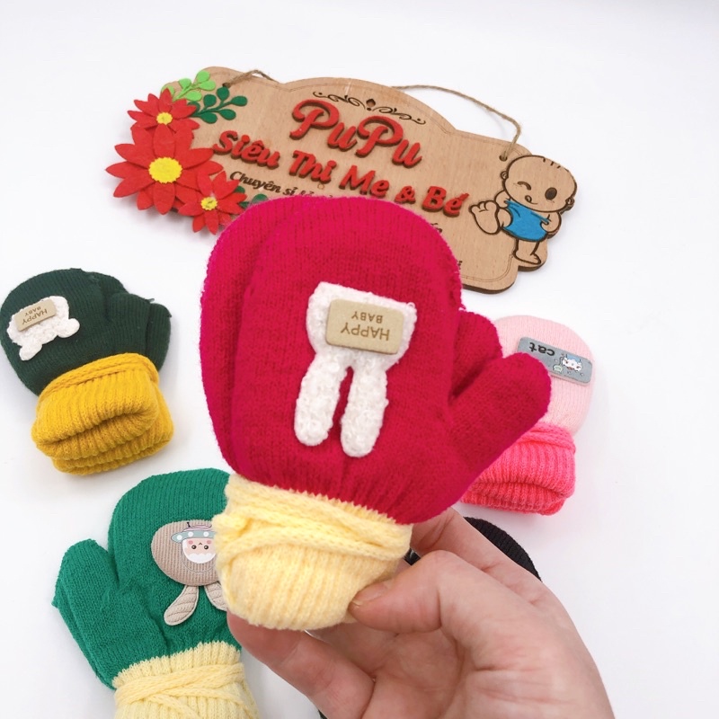 Gang Tay Len Mùa Đông Giữ Ấm Cho Bé Từ 0-3 Tuổi