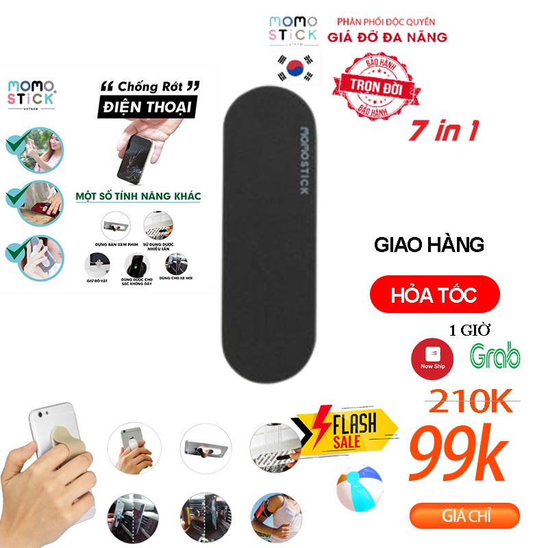 Giá Đỡ ĐT Đa Năng 7 in 1 Momostick Chính Hãng_Bảo Hành Trọn Đời_iring dt, móc giữ điện thoại iring_Silicon | WebRaoVat - webraovat.net.vn