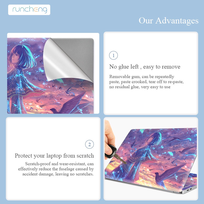 laptop decorative stickers Suitable for Acer, Asus, Dell, Lenovo laptop 12/13/14/15/17 inch