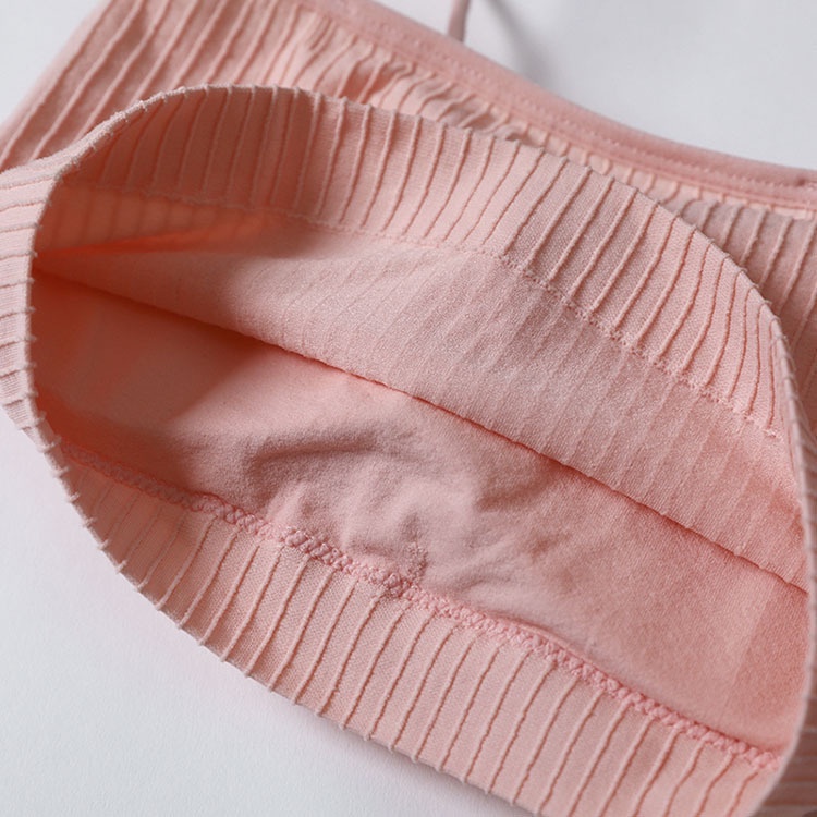 Áo bra 2 dây cúp ngang - Áo ngực mút mỏng không gọng - Bra nữ gân tăm xinh xắn VALICA B809