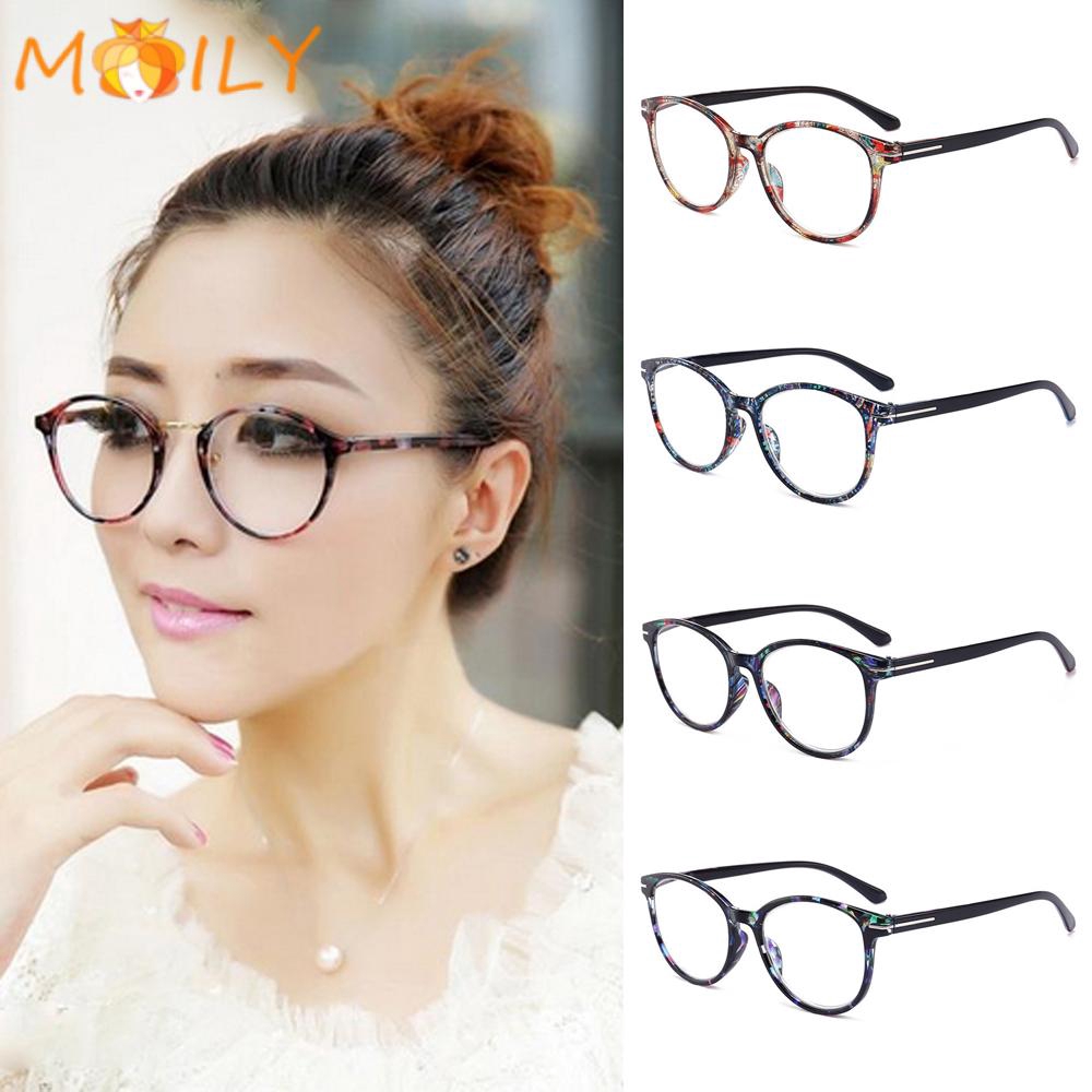 MOILY Women & Men Vintage Reading Glasses Round Floral Frame Ultra-clear Eyewear