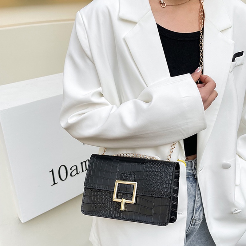 Túi đeo một bên vai IELGY dáng vuông nhỏ phong cách phương Tây thời trang thường ngày cho nữ