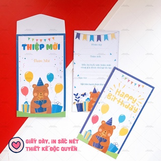 [NHIỀU MẪU] Thiệp Thôi Nôi, Sinh Nhật, Đầy Tháng cho bé trai, bé gái - Giấy cao cấp