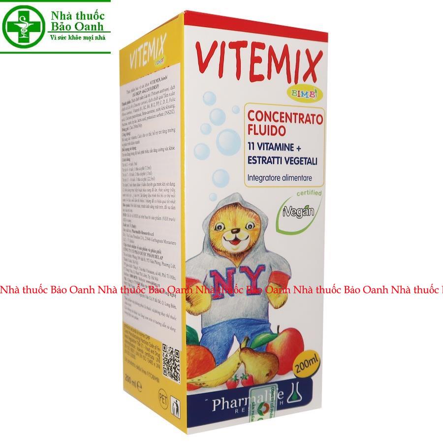 Siro Vitemix Bimbi của hãng Fitobimbi - Bổ sung Vitamin cho bé 200ml  - Nhập khẩu chính hãng từ Ý- tích điểm nhận quà