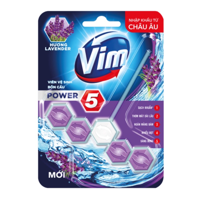 VIÊN VỆ SINH BỒN CẦU VIM POWER 5 55G/ VIÊN THẢ BỒN CẦU