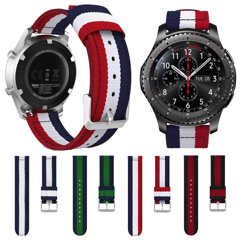 Dây Đeo Sợi Nylon Cho Đồng Hồ Thông Minh Gear S3 Frontier / Classic / Garmin Vivomove