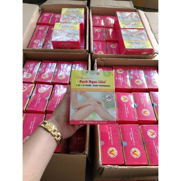 Bộ Tắm Trắng Bạch Ngọc Liên- Tắm trắng bạch ngọc liên 2 trong 1 tại nhà