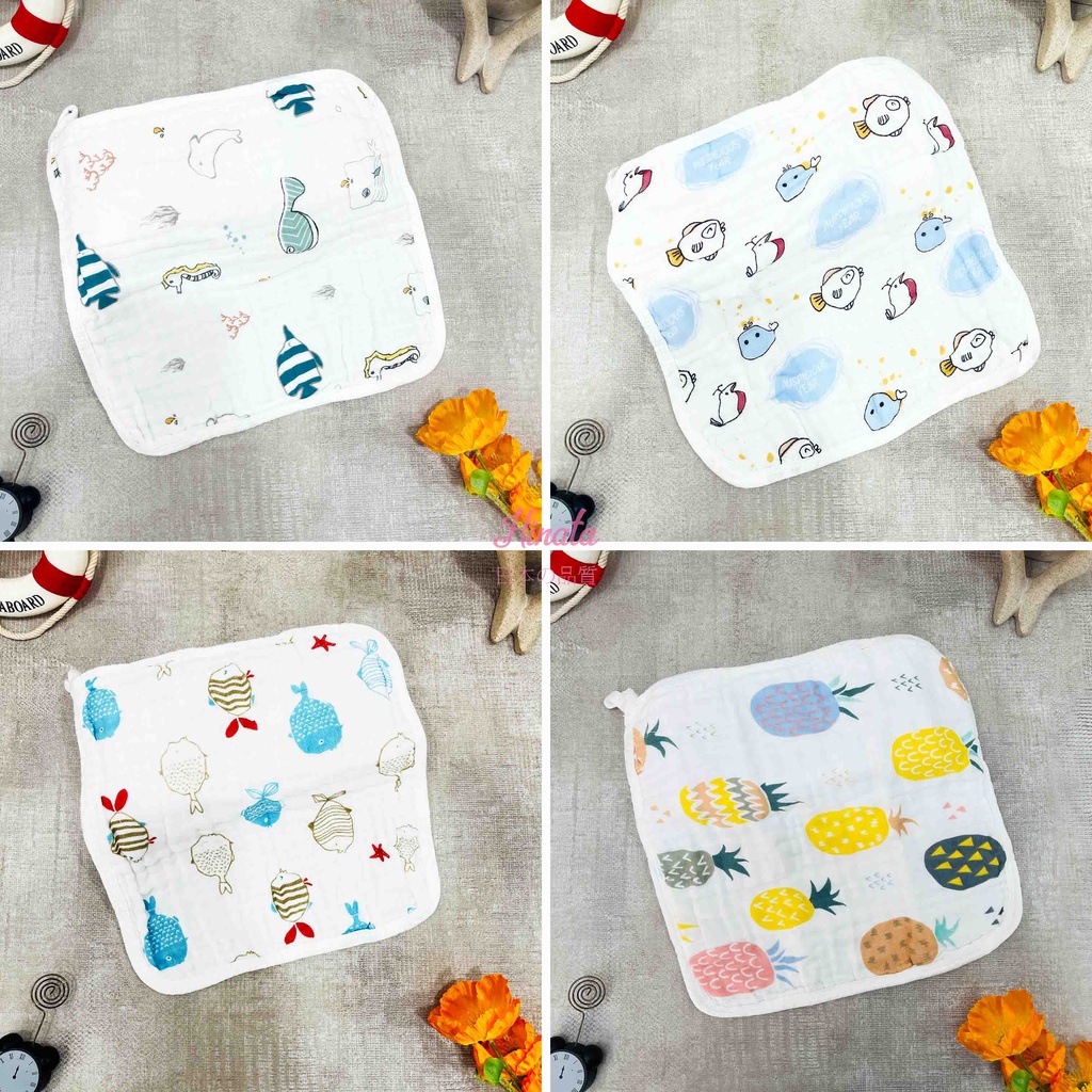 Khăn gạc cao cấp cho bé HINATA KG02 - 100% cotton, mềm mịn, an toàn cho da em bé