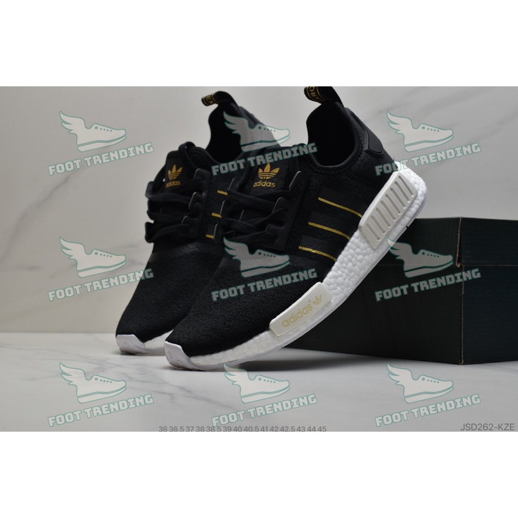 Genuine Adidas NMD R1 Primeknit Triple Black FW6434 Men Women Unisex Running Sports Shoes JSD262-KZE 0423